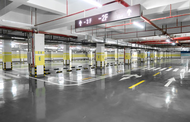 Passageway in the underground parking lot