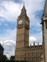 Fototapeta na wymiar Big Ben and London Eye