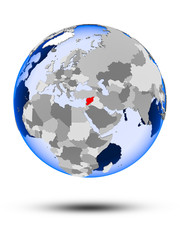 Syria on globe