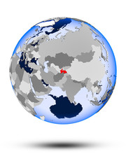 Tajikistan on globe