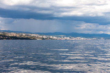 dramatic seascape Adriatic sky and sea