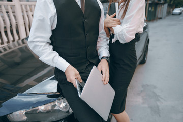 businesswoman and man