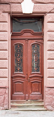 Photo of antique vintage old style wooden door