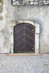 Fototapeta na wymiar Photo of antique vintage old style forged decorated door
