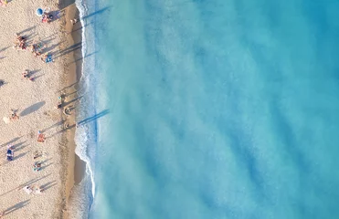 Foto auf Acrylglas Aerial view at the beach. Beautiful natural seascape at the summer time © biletskiyevgeniy.com