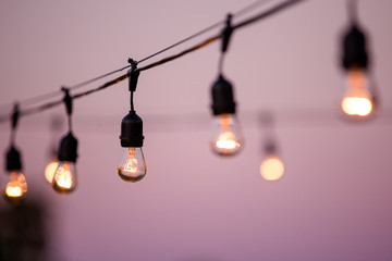 String Lights, Purple Sunset