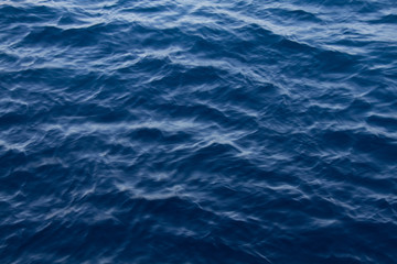 Ripples in the sea water just before becoming waves