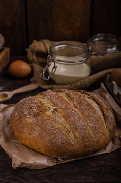 Homemade bread, product photo