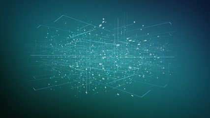 Data binary cloud  on a background 3d rendering