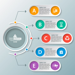 Abstract 3D Paper Infographics