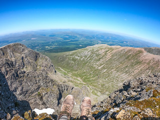Views from the summit of Ben Nevis, UK