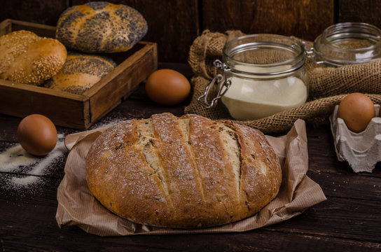 Homemade bread, product photo