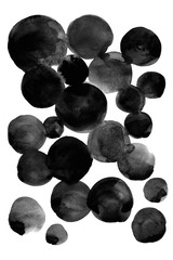 Watercolor background for textures. Abstract watercolor background. Spray paint, ink stains on the paper. Black, monochrome