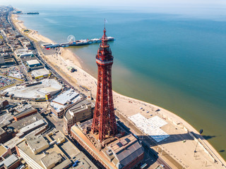 Blackpool tower in Blackpool, UK