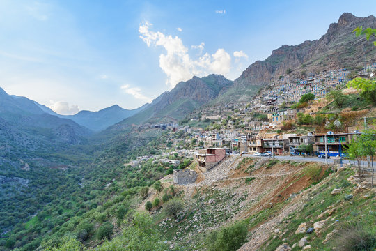 Howraman village in Zagros Mountain. Kurdistan Province, Iran.