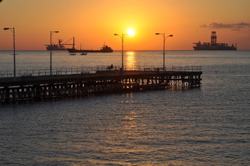Fototapeta premium The beautiful Limassol Molos in Cyprus