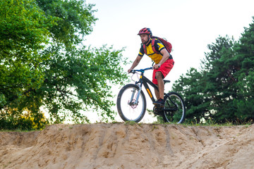Concept of extreme cycling, enduro.