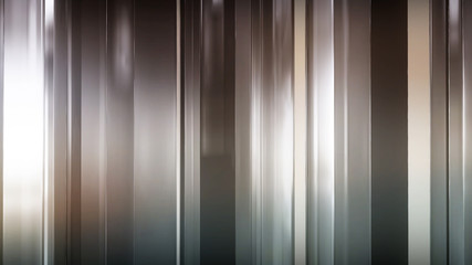 3D rendering of abstract thin glass panels in space. Panels shine and reflect each other