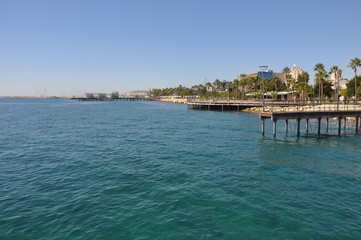 Fototapeta premium The beautiful Limassol Molos in Cyprus