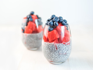 watermelon chia pudding