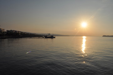 Naklejka premium The beautiful Limassol Molos in Cyprus