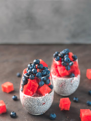 watermelon chia pudding