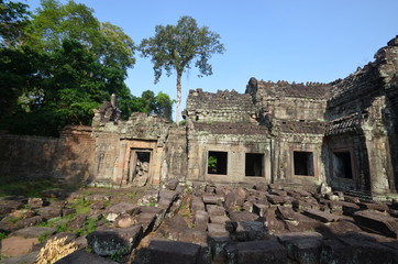 Fototapeta na wymiar ancient angkor hinduism temple stone cambodia
