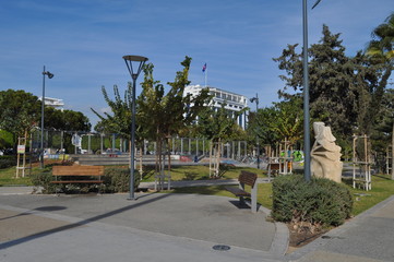 Naklejka premium The beautiful Limassol Molos in Cyprus