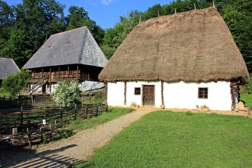 Fototapeta na wymiar Traditional houses covered with straw