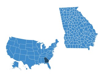 Map of Georgia state