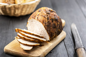 baked ham ball - homemade