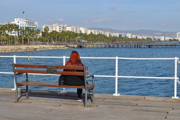 Obraz premium The beautiful Limassol Molos in Cyprus