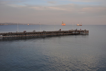Fototapeta premium The beautiful Limassol Molos in Cyprus