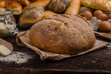 Homemade bread, product photo
