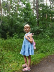 Girl in the forest.