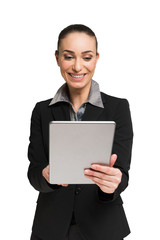 Businesswoman using a tablet