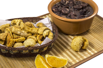 Feijoada brazilian traditional food torresmo