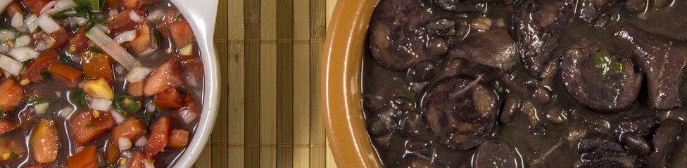 Feijoada brazilian traditional food torresmo