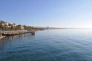 Fototapeta premium The beautiful Limassol Molos in Cyprus