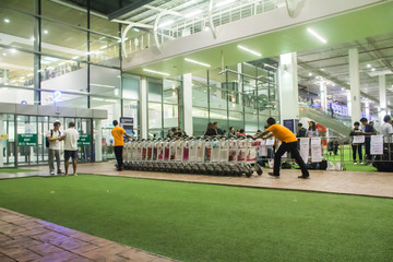 Airport trolley Phuket Thailand January 24, 2017