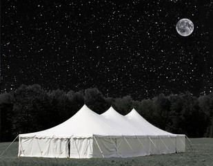 white evens tent under the stars  (some elements courtesy of nasa) © mgs
