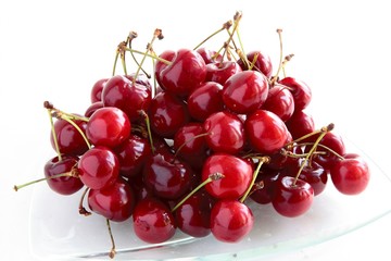 Obraz na płótnie Canvas tasty and delicious sweet cherries