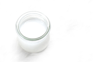 Kokosnuss Öl im Glas