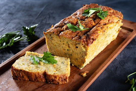 Vegetarian Courgette Pate On Natural Background