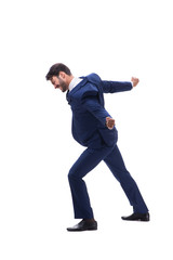 Young businessman isolated on whie background 