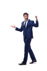 Young businessman isolated on whie background 