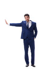 Young businessman isolated on whie background 