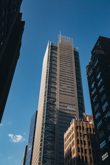 Fototapeta na wymiar New York City / USA - JUL 13 2018: New York Times Building view from street in midtown Manhattan