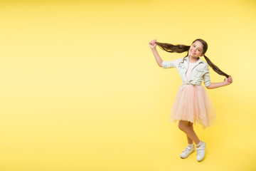 beauty salon. beauty salon for carefree children. beauty girl after fashion and hairdresser salon. beauty salon advertisement with place for copy space