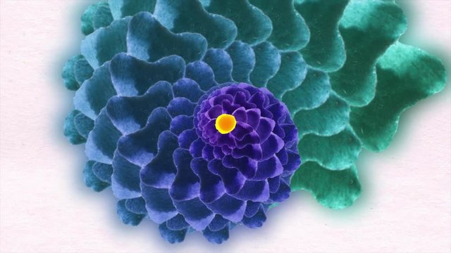Vibrant Watercolor Loop. Colorful animation ink with luma matte as alpha channel for effects or background. A lot of flows form ring